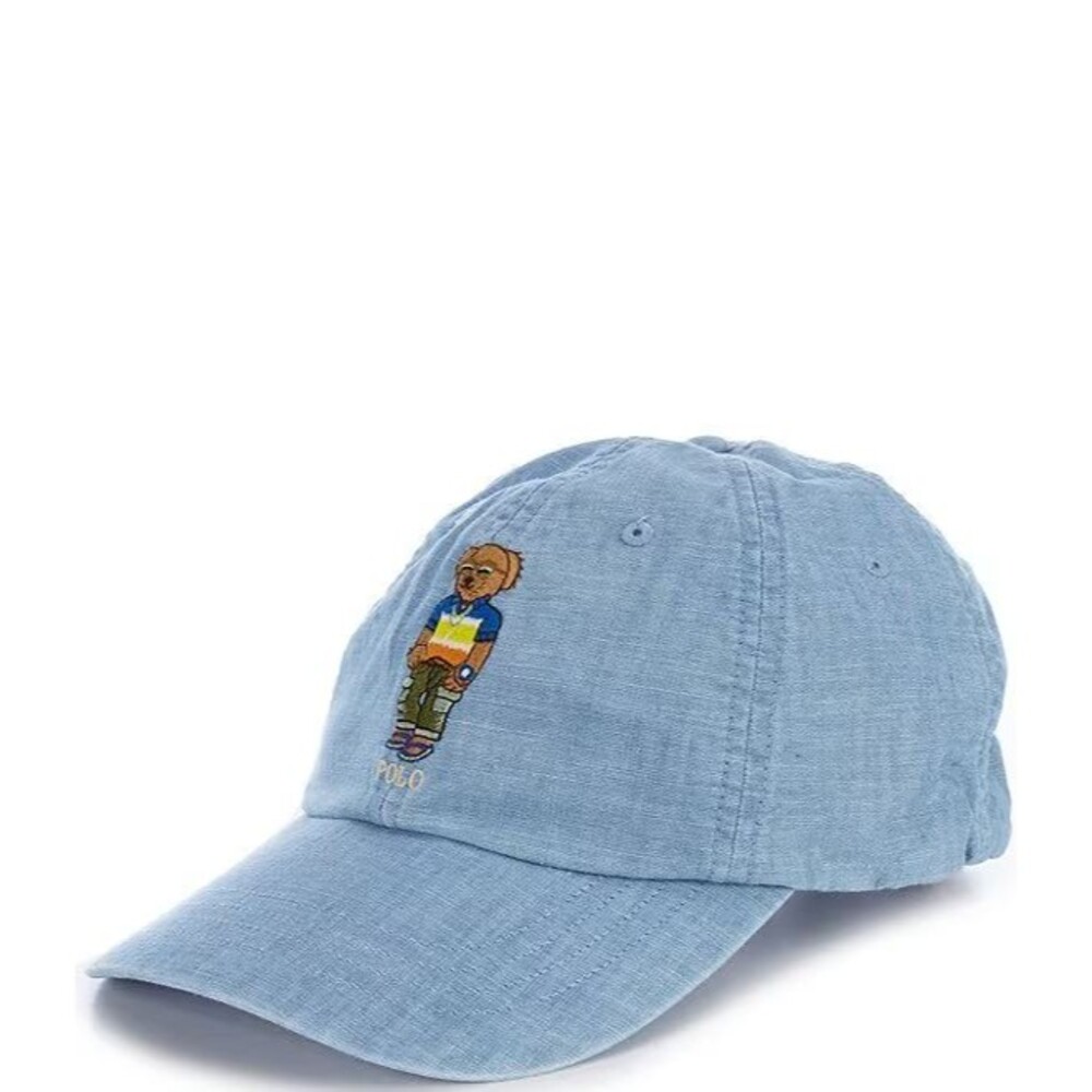 NWT Polo Ralph Lauren MEN'S HAT POLO BEAR  Chambray Ball Cap OS